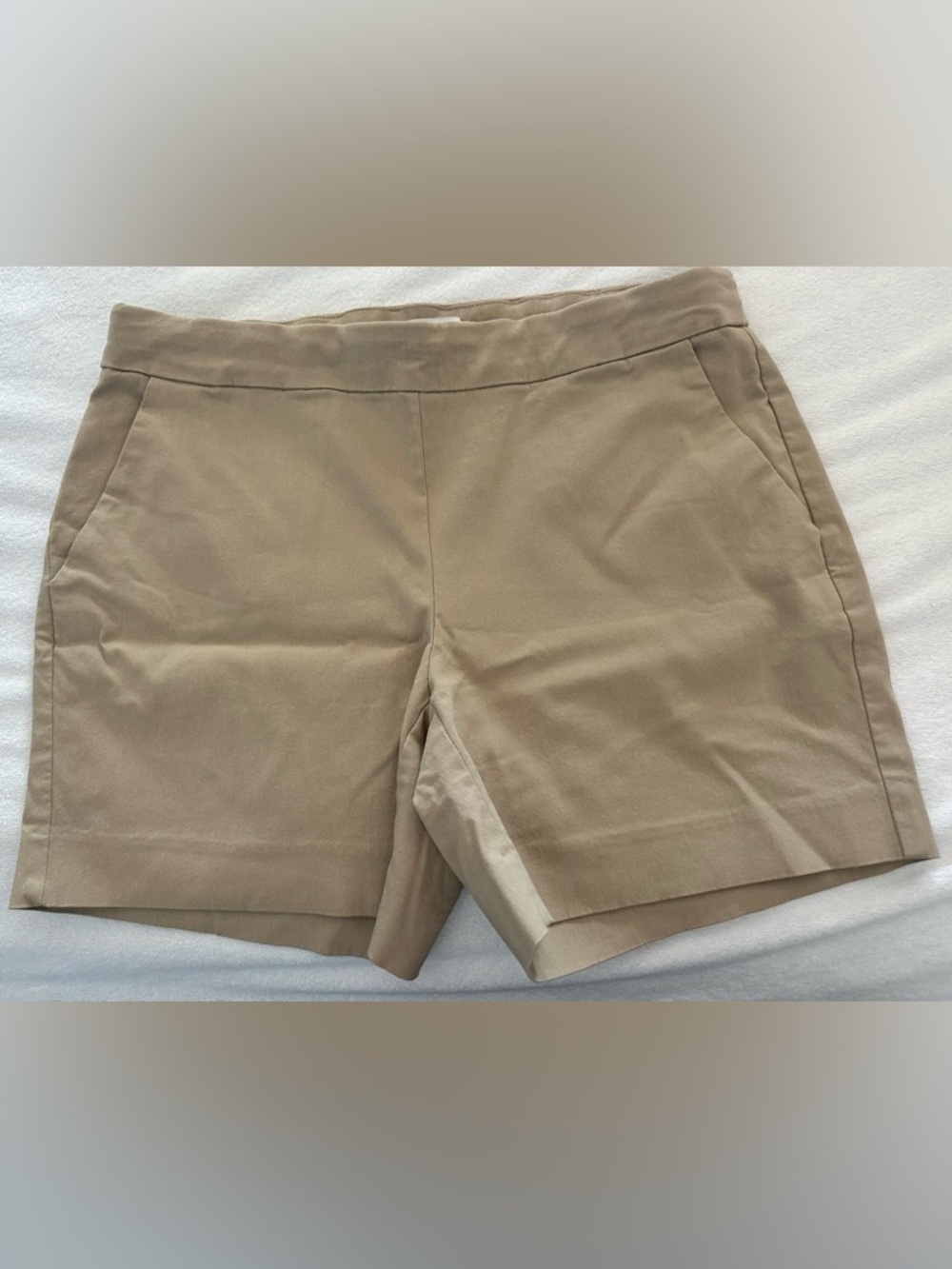 White House Black Market Beige Tailored Bermuda Shorts